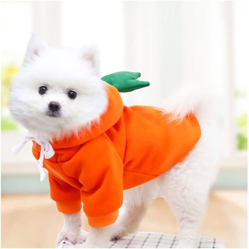 Dog Hoodie Warm Autumn Winter Pet Sweatshirt (Orange Carrot Hoodie,M) - Image 5