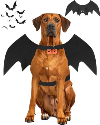 Halloween Dog Bat Wings Costume, Pet Halloween Cosplay Party Dress Up Costume for Dogs and Cats (X-Large) by PWEITUOET