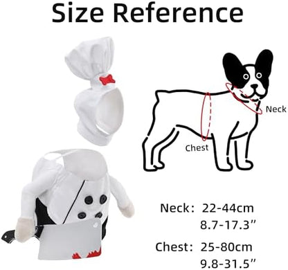 Dog Chef Costume - Halloween Scary Dog Costume with Knife and Hat, Pet Murderer Costumes Killer Cosplay Outfit with Arms, Trimmable Hook & Loop Fastener for Fitting Small Medium Large Dogs - Image 2