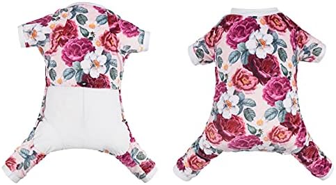 CuteBone Dog Pajamas Flower Puppy Clothes Soft Pjs Birthday Outfit Girl P178S Small - Image 5