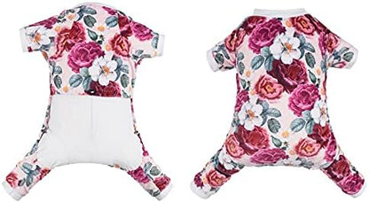 CuteBone Dog Pajamas Flower Puppy Clothes Soft Pjs Birthday Outfit Girl P178S Small - Image 5