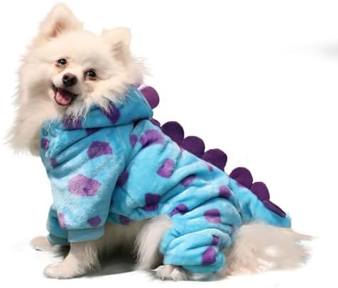 Dinosaur Costume for Small Dogs and Cats, Dog Hoodies Cold Weather Coat,Dog Pajamas for Christmas Halloween - Image 7