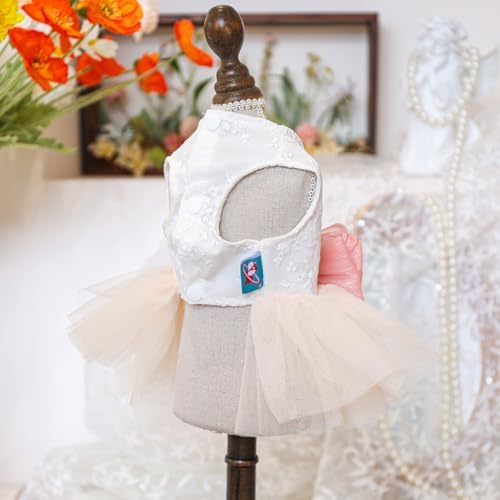 Fashion Sweet Puppy Dog Blingbling Princess Skirt Pet Dog Lace Cake Camisole Tutu Dress E-Pink XL - Image 5