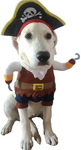 SEIS Pet Pirate Suit, Halloween Dog Costume, Funny Cat Standing Clothes, XL by SEISPetSupplies