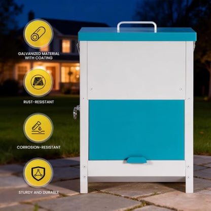 10L Automatic Cat Feeder Outdoor Gravity Cat Dry Food Dispenser