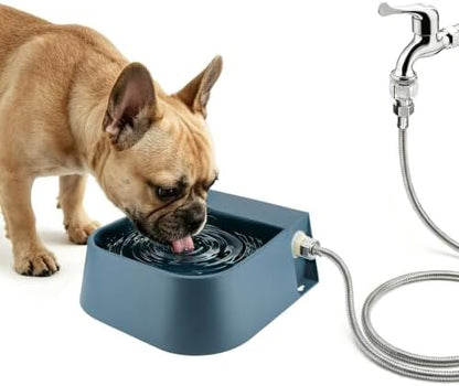 LESYPET Dog Automatic Water Dispenser with Hose, 68 oz Outdoor Dog Drinking Water Bowl for Chicken Livestock, Auto Filling Waterer for Pets & Livestock