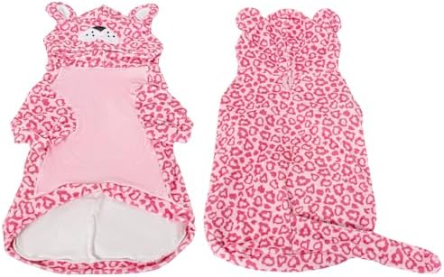 DELIFUR Dog Leopard Costume for Halloween, Pink, Small - Image 2