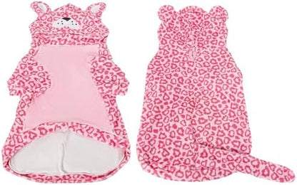 DELIFUR Dog Leopard Costume for Halloween, Pink, Small - Image 2