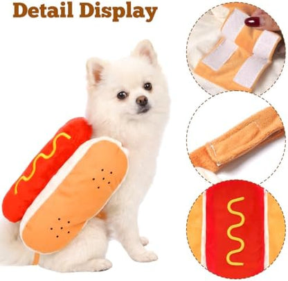 hoyuwak Hot Dog Pet Costume Funny Cute Food Hot Dog Costume - Image 4