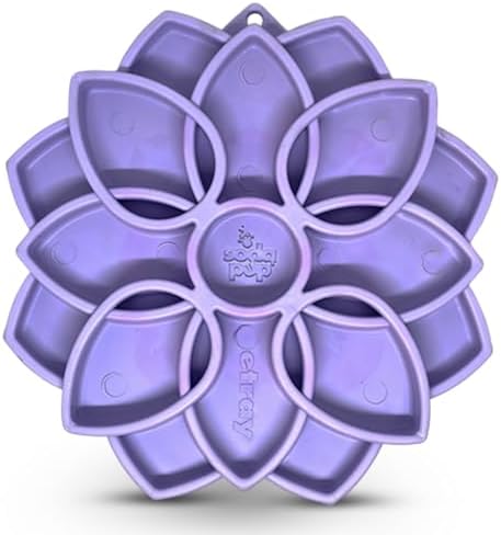 SodaPup Mandala Softie eTray –Durable Enrichment Feeder Made in USA Non-Toxic, Pet-Safe, Food Safe Rubber for Mental Stimulation, Avoiding Overfeeding, Fresh Breath, Digestive Health, Calming, & More