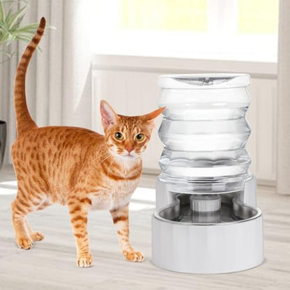 RIZZARI 4L Gravity Cat Water Dispenser: Filter-Free Compact Home Use