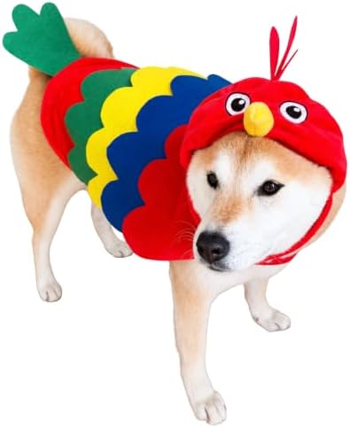 ComfyCamper Parrot Cape and Headpiece Costume for Dogs Halloween Costumes, L - Image 2