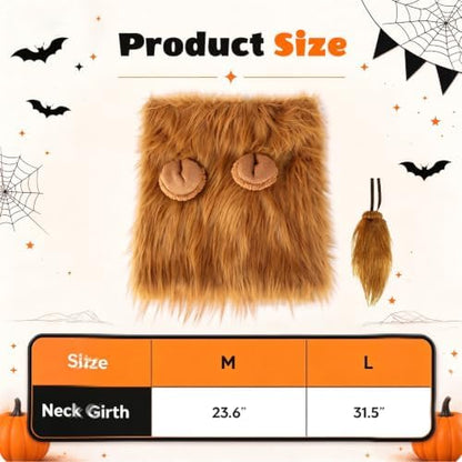 Dog Lion Mane Cute Halloween Pet Wig Outfit with Tail for Cosplay Dress Up - Image 2