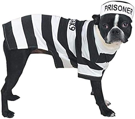 Casual Canine Prison Pooch Costume for Dogs, 24" XL, Black and White by OOMCOMMERCE