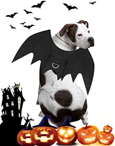 Halloween Dog Bat Wings Costume, Pet Halloween Cosplay Apparel, Adjustable Fit for Large Dogs (L) - Image 2