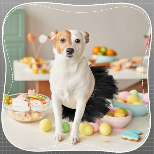 Dog Tutu for Dogs Tulle Skirt Pet Costume, Black - Image 4