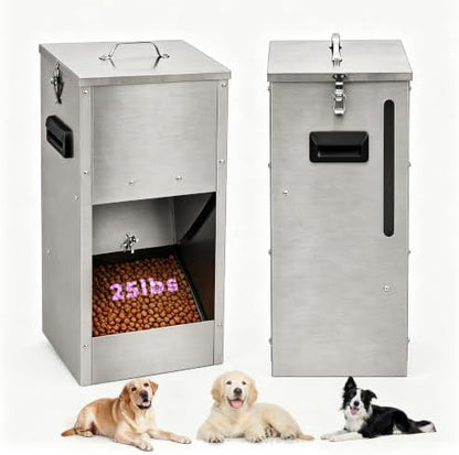 Automatic Dog Feeder Large Breed 25 Lbs, Dog Food Dispenser for Dry Kibble