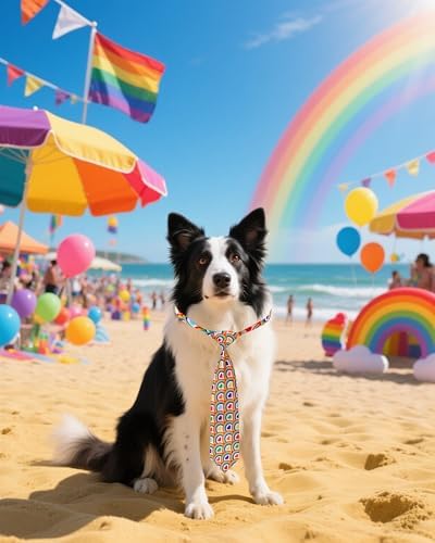 PET SHOW 10 Pack Pride Month Dog Ties Neckties XL for Extra Large Dogs - Image 6