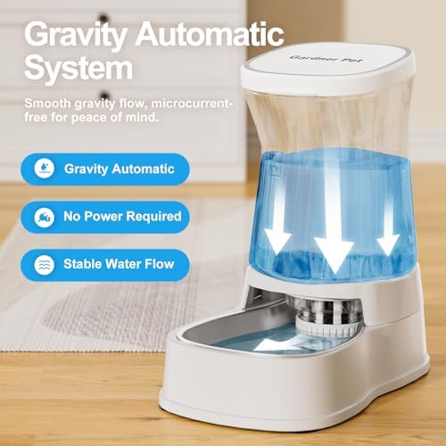 Automatic Dog Water Dispenser, Stainless Steel Bowls Feeder, 100% BPA-Free