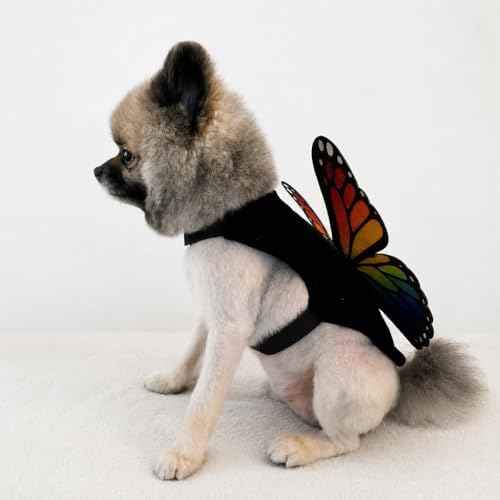 Butterfly Pet Halloween Costume with Wings - Small to Medium-Large Breed Funny Clothes Outfit Apparel (Large) - Image 7