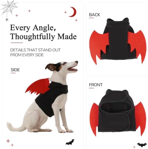 PUMYPOREITY Cat Bat Wings Halloween Costume, Dog Dress Up, Party Decoration - Image 2