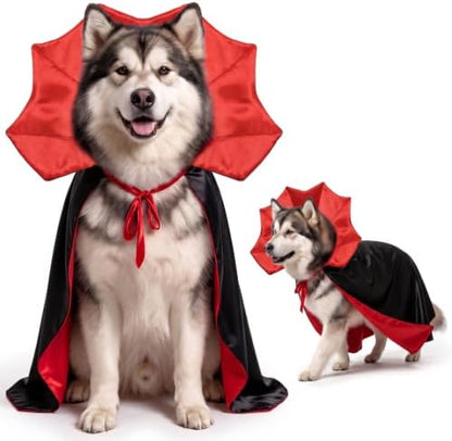 OLANRUN Dog Halloween Costumes, Dog Vampire Devil Cape Costume, Funny Pet Vampire Cloak Cosplay Party Dress-Up, Halloween Costumes for XL Dogs (X-Large) by OLANRUN