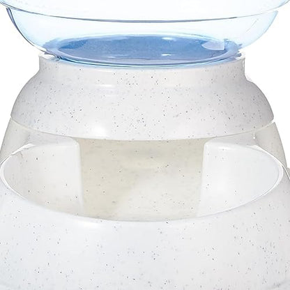Amazon Basics Gravity Pet Food Feeder for Dogs and Cats, Easy to Clean, Easy to Fill, Removable Lid, 152fl.oz Capacity, Small