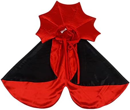 Funny Halloween Dog Cat Vampire Cloak Costume Stand-Collar Design Pet Cape Cosplay Apparel Holiday Party Dress Up Decoration(Vampire,S) - Image 2