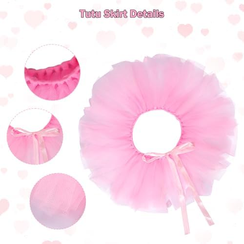 Dog Party Supplies Set - Pink Tutu Skirt, Birthday Hat, Necklace for Puppy Cat Halloween Wedding Costume - Image 3