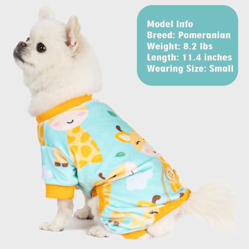 KYEESE Velvet Dog Pajamas for Large Dogs Onesie for Daily Wear, Giraffe - Image 7