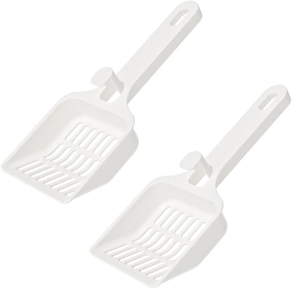 2 Pack Cat Litter Scoop Non-Stick Cat Sifting Litter Scoop Shovel with Hook Kitty Kitten Pooper Lifter Sifter Scooper for Cat Litter Box Clumping Litter Crystal Cat Litter Pellets