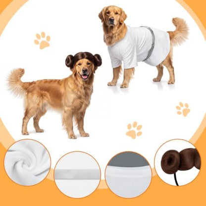 Dansydaisy 2 Pcs Halloween Pet Costume, Princess Outfit, Large - Image 3