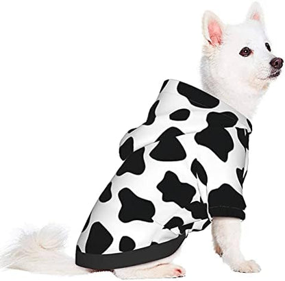 Fashion Pet Dog Cat Hoodies,Cow Print Pet Clothes Puppy Winter Sweatshirt Warm Sweater Coat Jacket L - Image 3