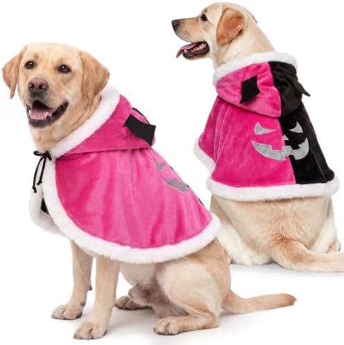 AOFITEE Dog Halloween Costumes Flannel Dog Cape with Funny Pumpkin Print, L by AOFITEE