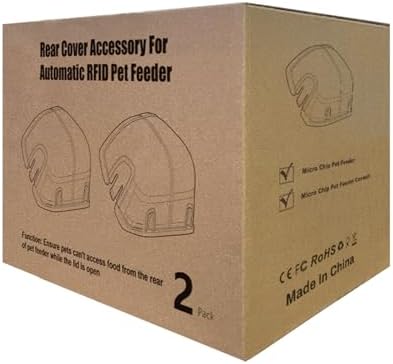 2 Pcs Rear Cover for Automatic Microchip Cat & Pet Feeder