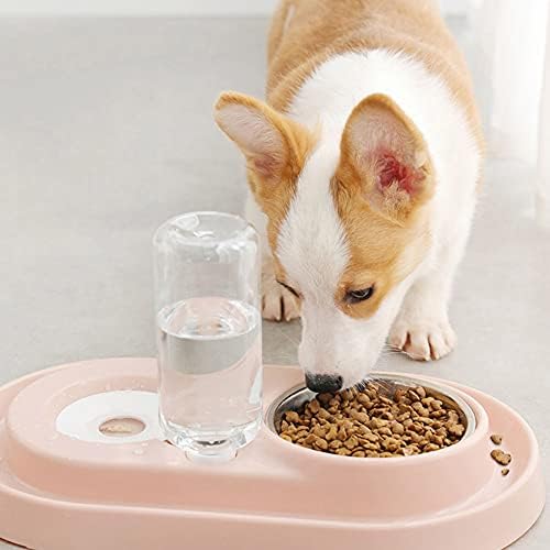 Love Dream Double Dog Cat Bowls Raised No-Spill Dog Food and Water Bowl Set