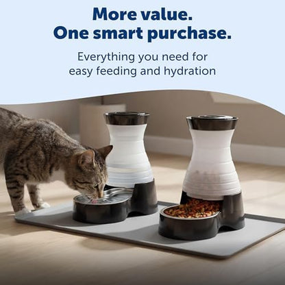 PetSafe Healthy Pet Food & Water Station, Small, 2 lb Food, 64 oz Water