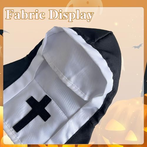 Pet Cat Dog Nun Costume: Cloak Outfit Small Cat Dog Halloween Cosplay Outfit Costume Nun for Small Dogs Puppy Dress Up Pets Apparel Holiday Party Clothes - Image 3