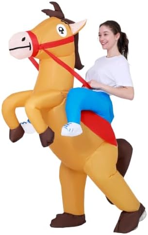 Inflatable Costume for Adult Ride on Animal Blow up Costumes Inflatable Halloween Costumes Fancy Dress Adults by DIKYM