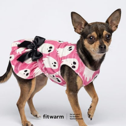 Fitwarm Halloween Ghost Dog Dress, Funny Dog Halloween Costumes, Doggy Clothes for Small Dogs Girl, Pet Apparel, Pink, White, Black, Small - Image 3