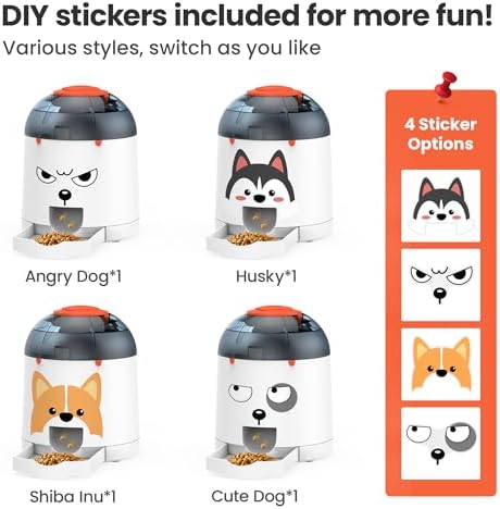 Potaroma Dog Puzzle Feeder Toy, Interactive IQ Training, Electronic Treat Dispenser, Automatic Rechargeable with Remote for Food Dispensing, All Breeds, 280ml Capacity (Pack of 2)