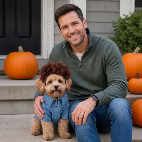 Dansydaisy 4 Pcs Halloween Dog Costume, Puppy 80s Painter Artist Outfit, S - Image 6