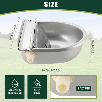 Automatic Water Dispenser for Dogs & Livestock with Drainage Hole