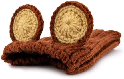 Zoo Snoods Grizzly Bear Costume - Warm Knit Dog Snood Wrap for Pets, Neck Ear Cover Protection, Halloween Winter (Large) - Image 2