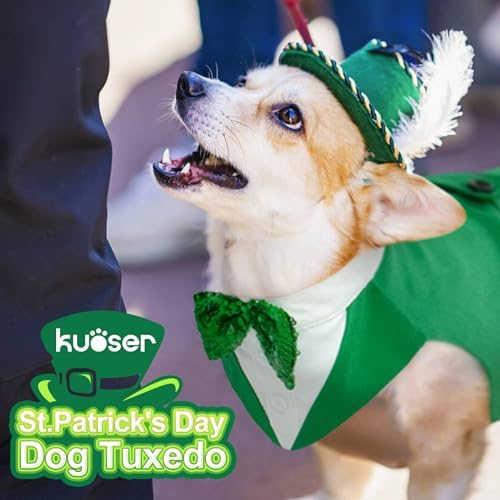 Kuoser Dog Tuxedo, Dog Suit and Bandana Set, Dogs Costume with D-Ring - Image 6