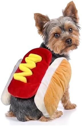 Dog Hot Dog Costume - Dog Halloween Cosplay Costumes for Medium Dogs Cats Pets - Image 3
