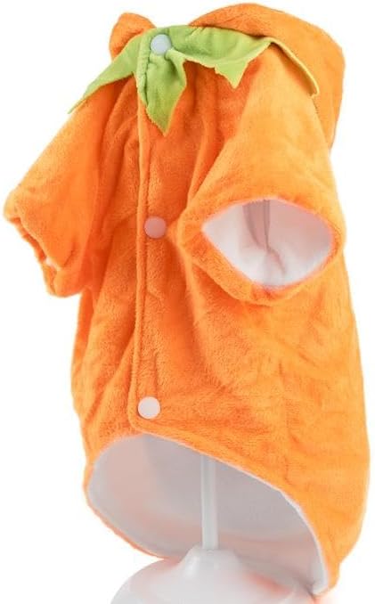 DELIFUR Dog Cat Halloween Pumpkin Costume Puppy Fleece Hoodie Coat for Large Dog (XXXX-Large) - Image 5