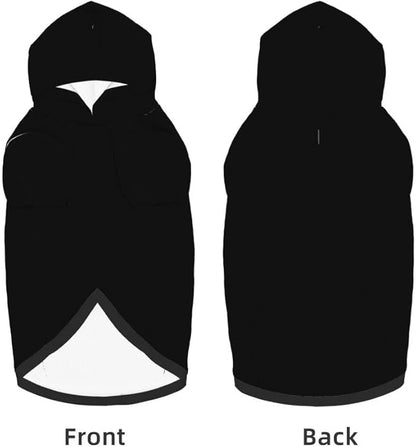 Personalized Dog Hoodie Customized with Name Photo Pet Warm Sweater Hoodie for Medium Large Dogs & Cat Puppy, 1PC, Blank Black, M