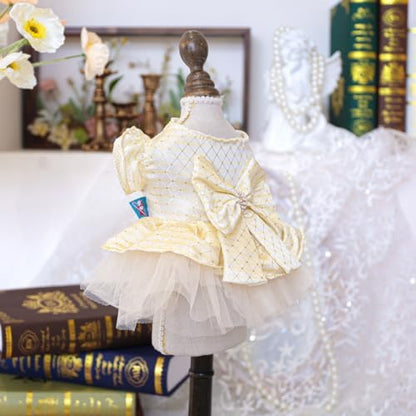 Fashion Sweet Puppy Dog Blingbling Princess Skirt Pet Dog Lace Cake Camisole Tutu Dress G-White-2 S - Image 3