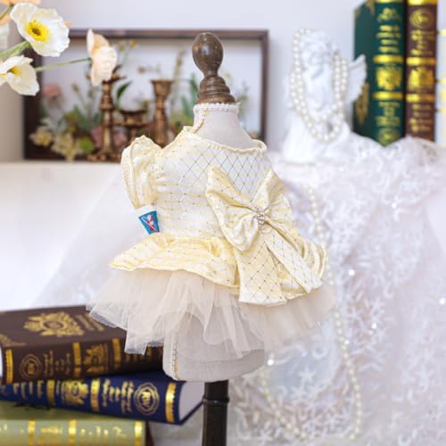 Fashion Sweet Puppy Dog Blingbling Princess Skirt Pet Dog Lace Cake Camisole Tutu Dress G-White-2 L - Image 3